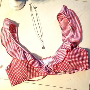 🎉HP🎉Aerie Ruffle Wrap Bikini Top Sz. Larg